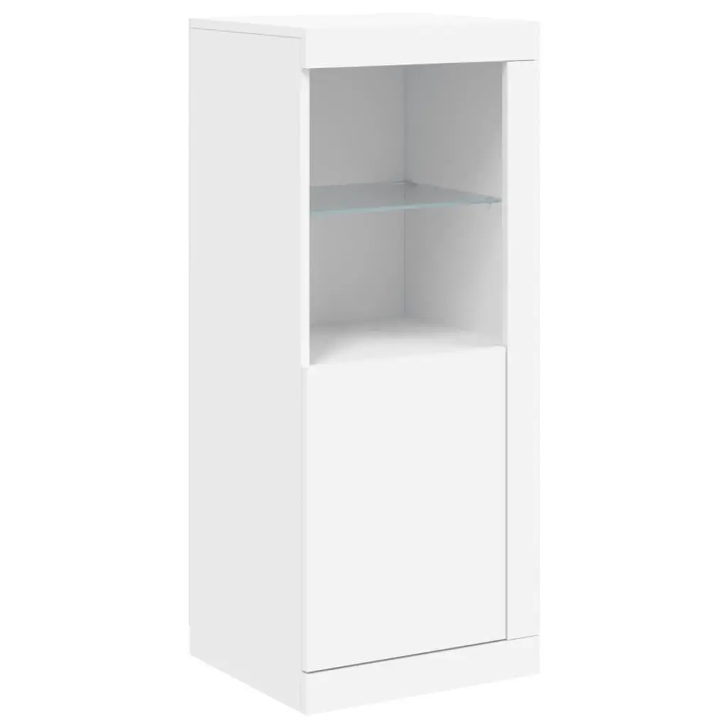 Sideboard Cabinet Storage Buffet Organiser 41 x 37 x 100 cm White with RGB LED Lights