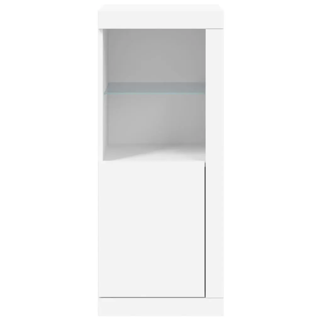 Sideboard Cabinet Storage Buffet Organiser 41 x 37 x 100 cm White with RGB LED Lights