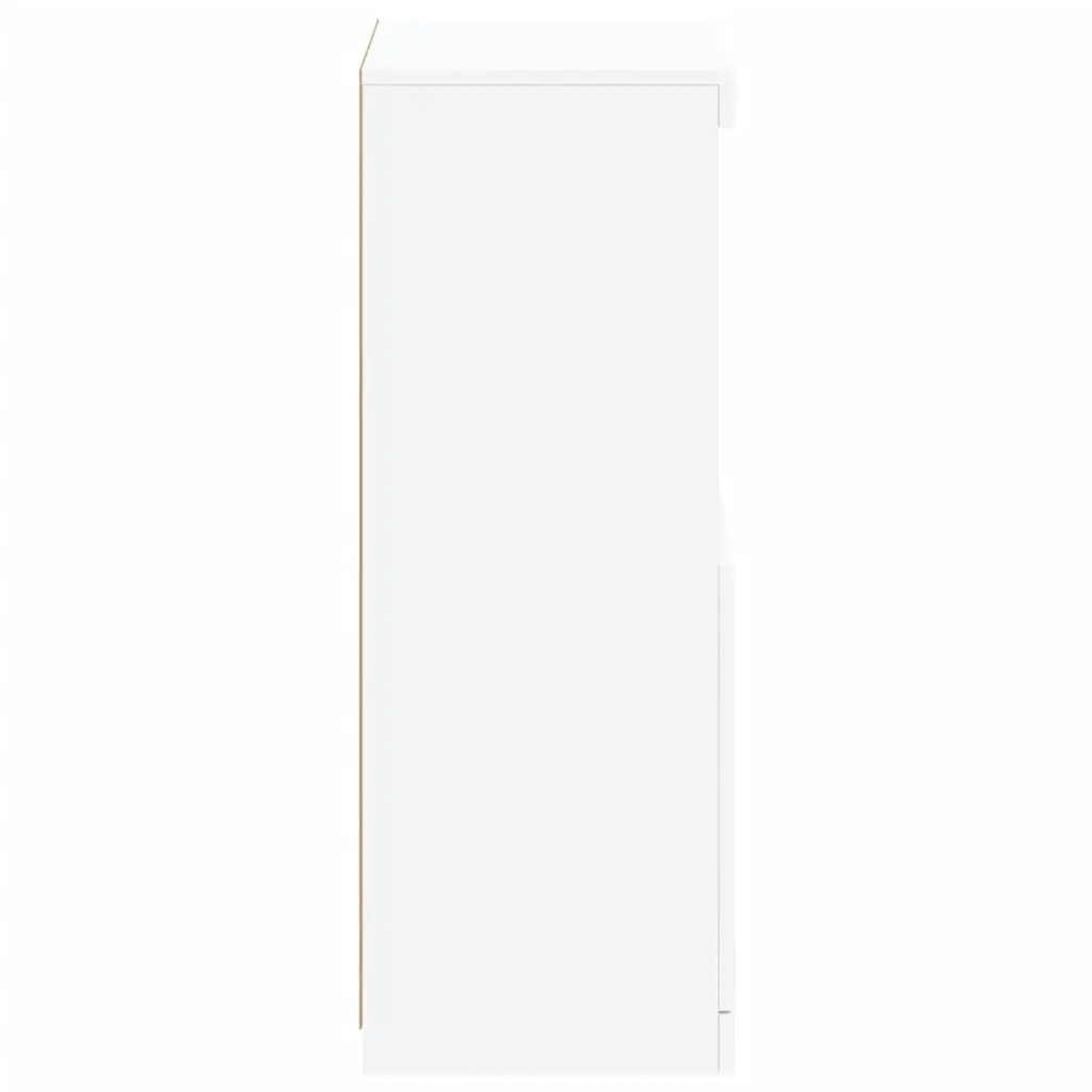 Sideboard Cabinet Storage Buffet Organiser 41 x 37 x 100 cm White with RGB LED Lights