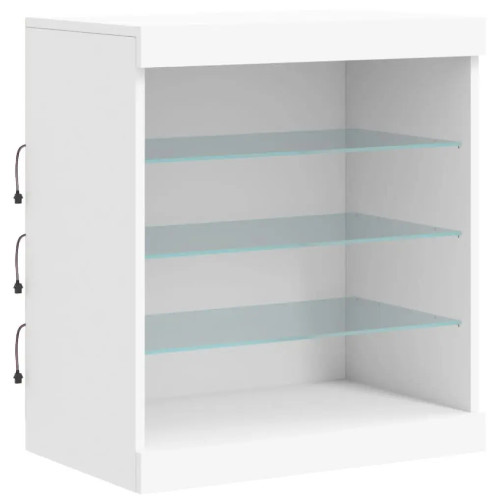 Sideboard Cabinet Storage Buffet RGB LED Lights 60.5x37x67cm White