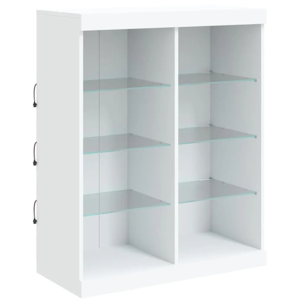 Sideboard RGB LED Lights Storage Cabinet 81x37x100cm White