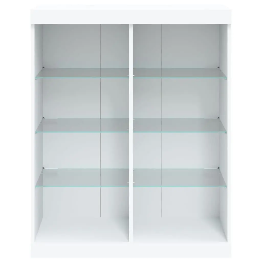 Sideboard RGB LED Lights Storage Cabinet 81x37x100cm White