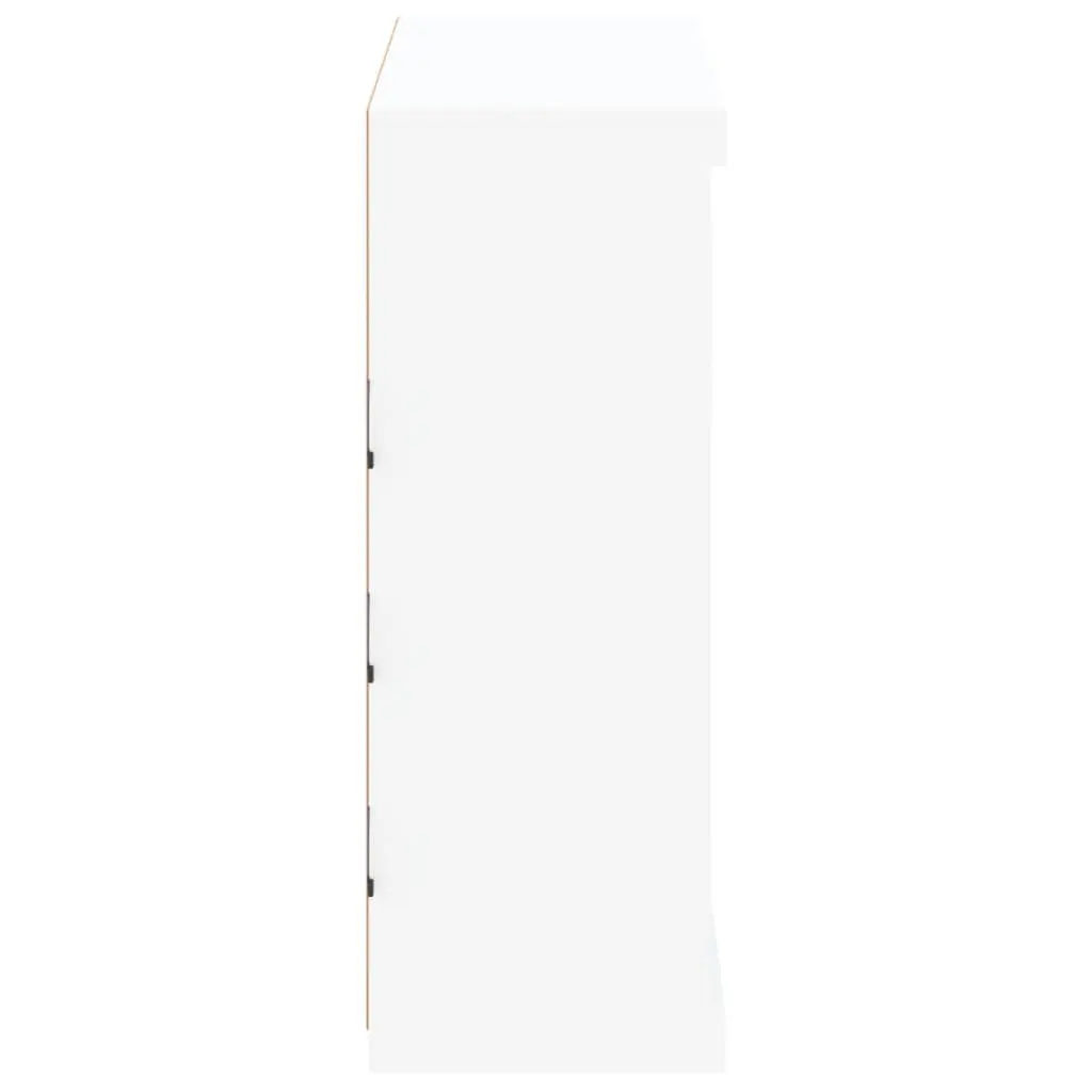 Sideboard RGB LED Lights Storage Cabinet 81x37x100cm White