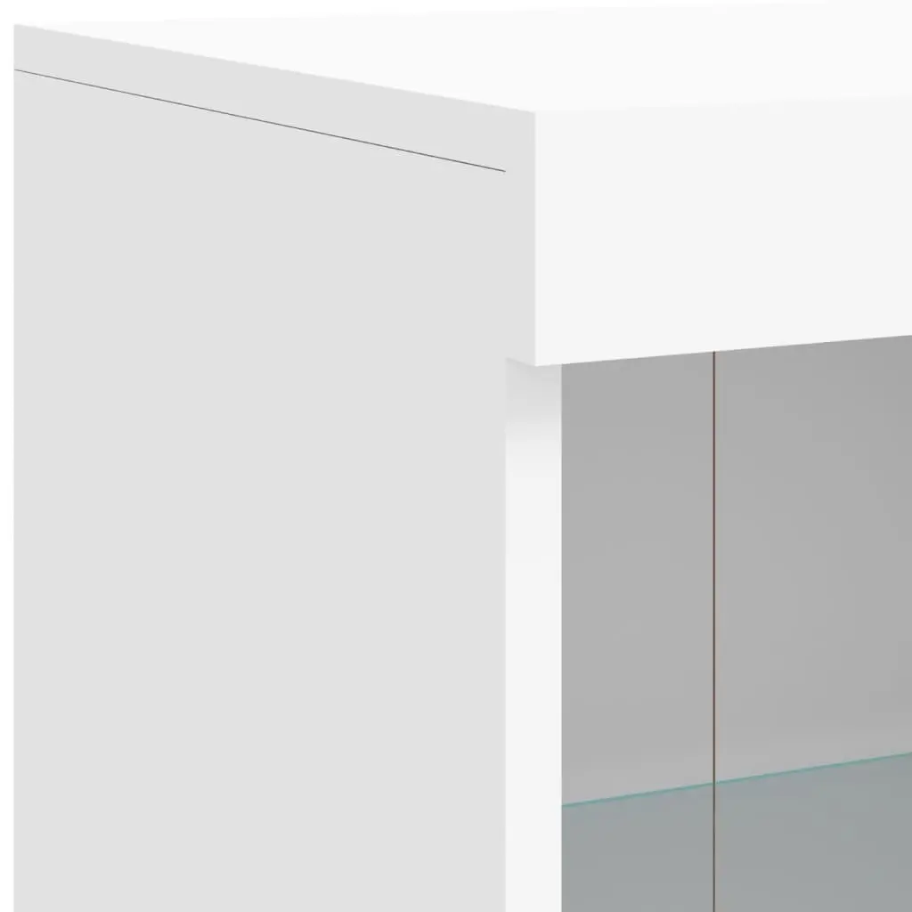 Sideboard RGB LED Lights Storage Cabinet 81x37x100cm White
