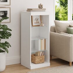 White Sideboard Storage Cabinet RGB LED Lights Modern Buffet Furniture