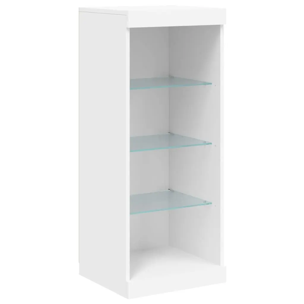 Sideboard Storage Cabinet RGB LED Lights Modern 41 x 37 x 100 cm White