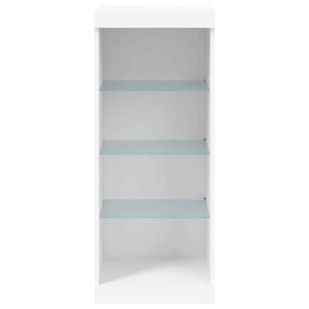 Sideboard Storage Cabinet RGB LED Lights Modern 41 x 37 x 100 cm White