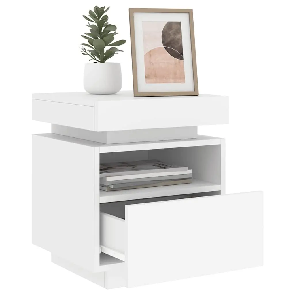 RGB LED Nightstand with Ample Storage