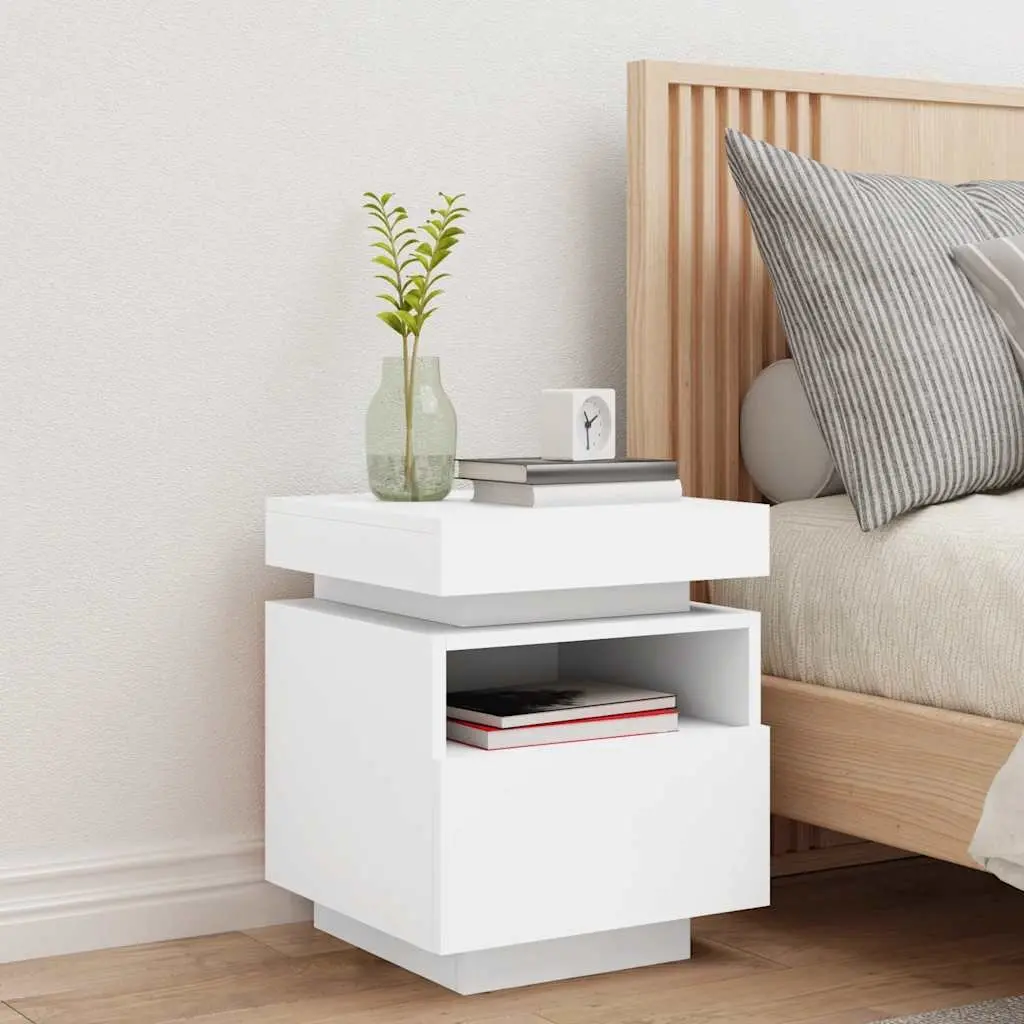 RGB LED Nightstand with Ample Storage