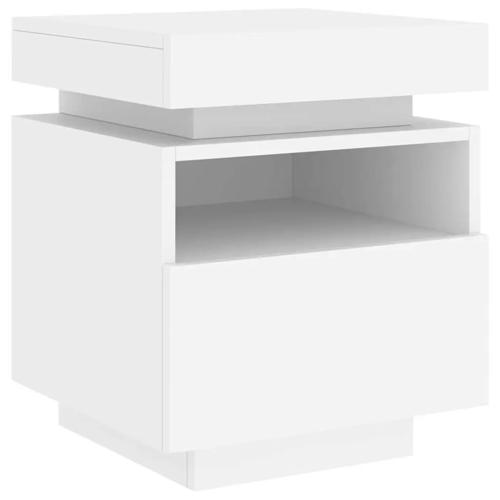 RGB LED Nightstand with Ample Storage