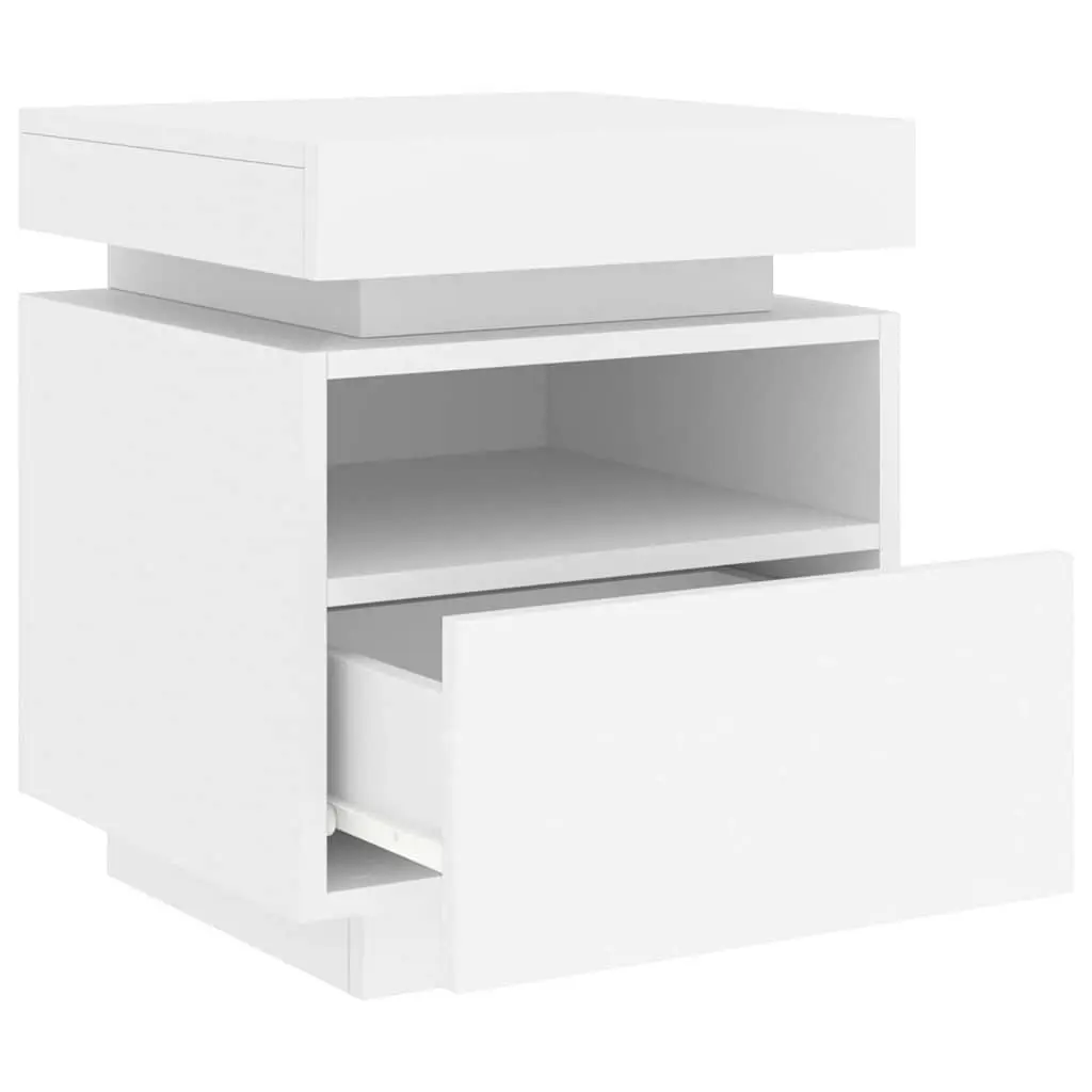 RGB LED Nightstand with Ample Storage