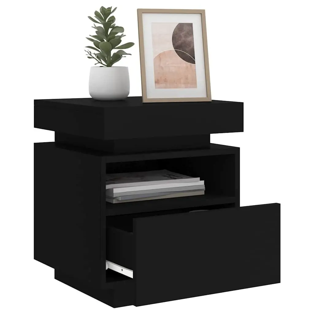 Bedside Cabinets with LED Lights and Storage