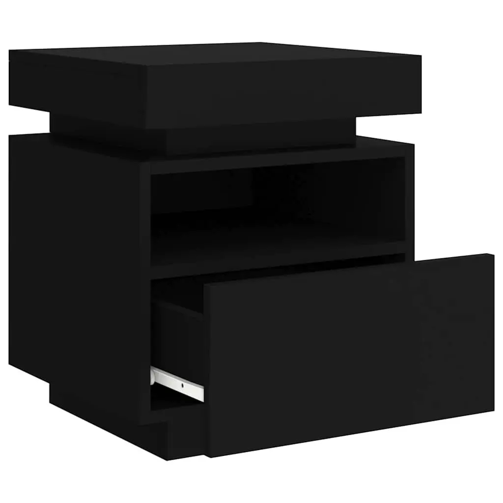 Bedside Cabinets with LED Lights and Storage