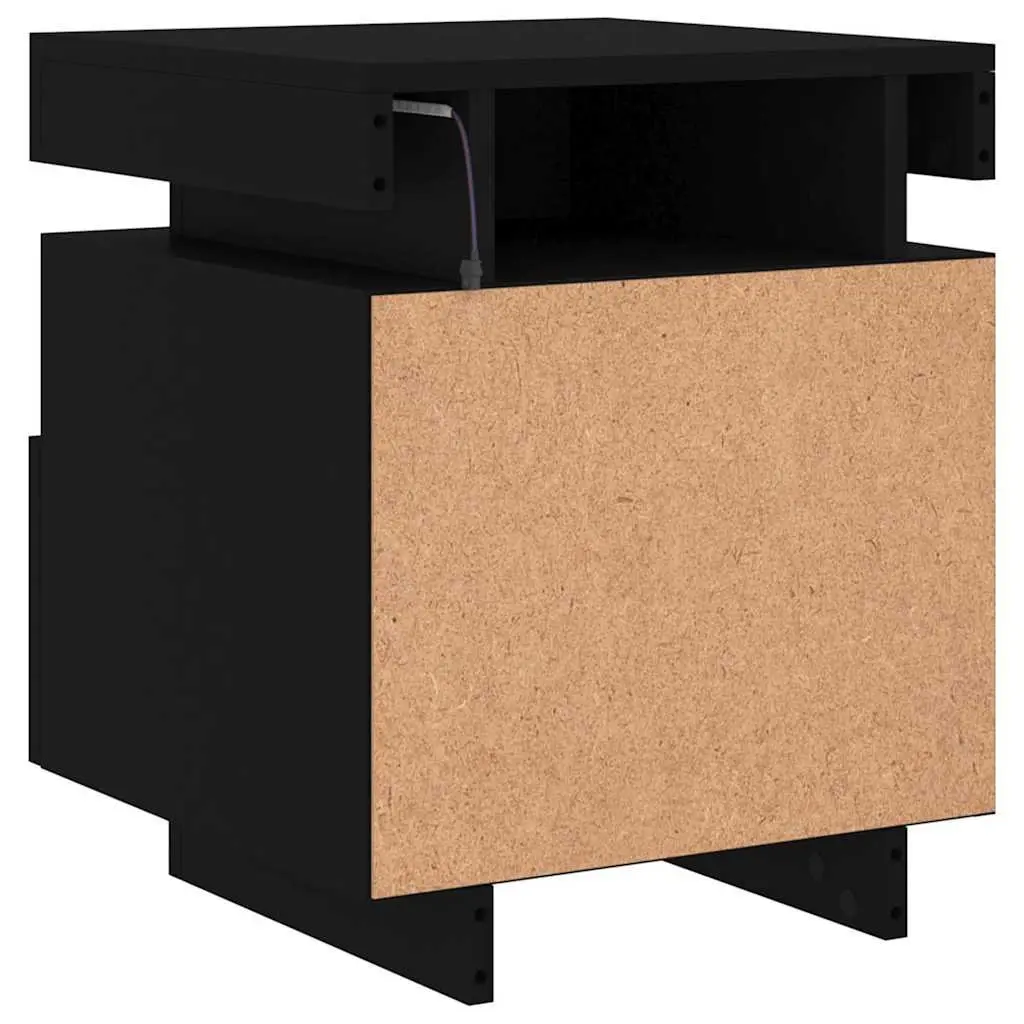 Bedside Cabinets with LED Lights and Storage