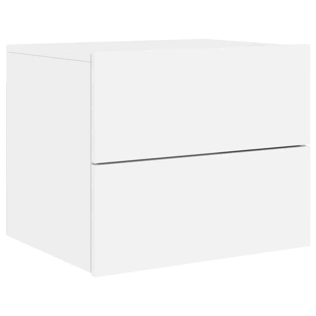 Wall-Mounted Bedside Cabinets with RGB LED Lights