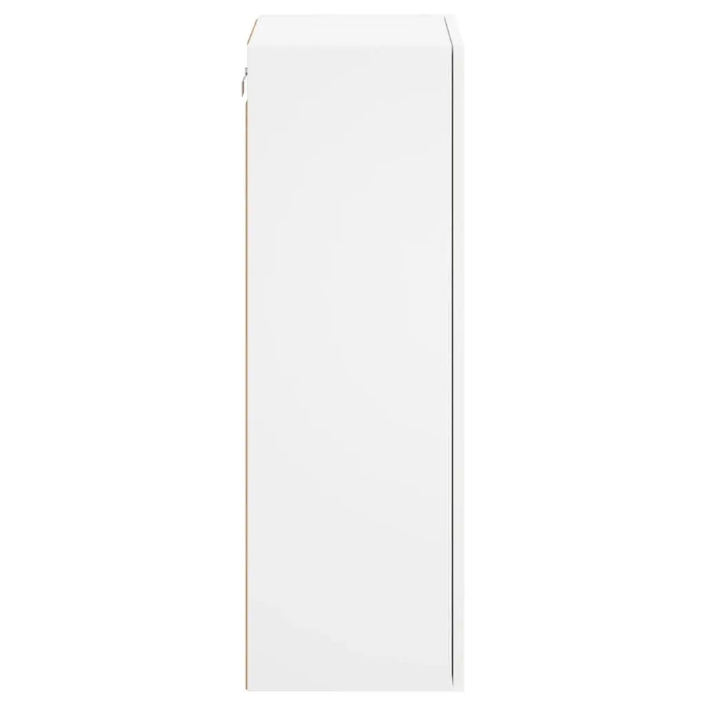 TV Wall Cabinet White Floating Media Unit Wall-Mounted Storage 40.5W x 30D x 90H cm