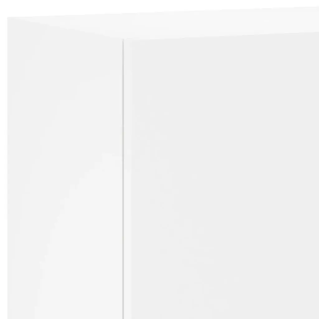 TV Wall Cabinet White Floating Media Unit Wall-Mounted Storage 40.5W x 30D x 90H cm