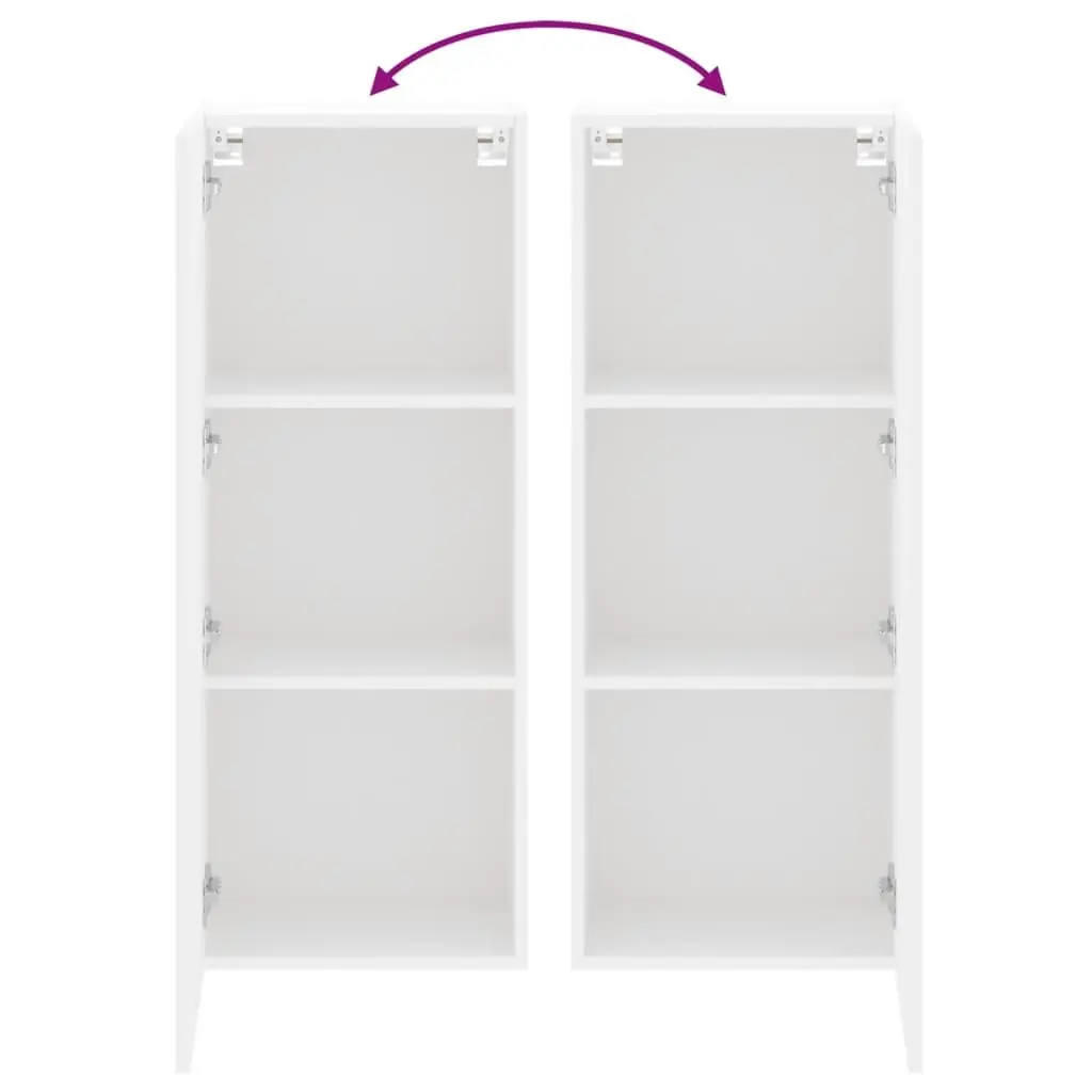 TV Wall Cabinet Storage Organizer Wall-Mounted 40.5 x 30 x 102 cm White