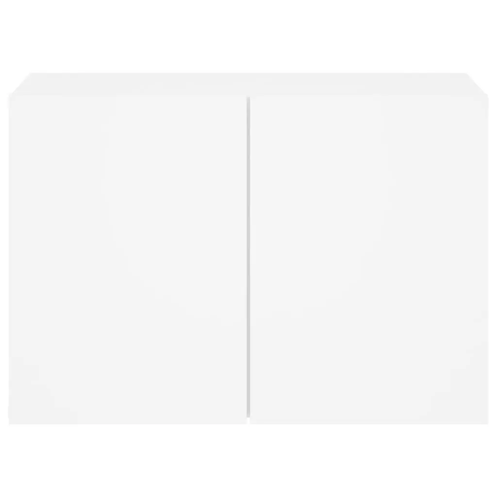 TV Cabinet Wall-mounted White Storage Unit Media Stand Organiser 60x30x41cm