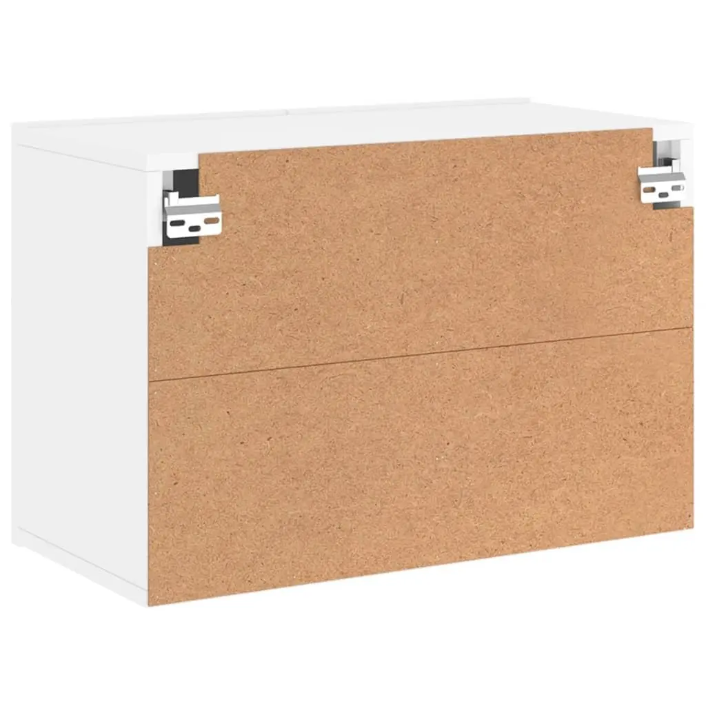 TV Cabinet Wall-mounted White Storage Unit Media Stand Organiser 60x30x41cm
