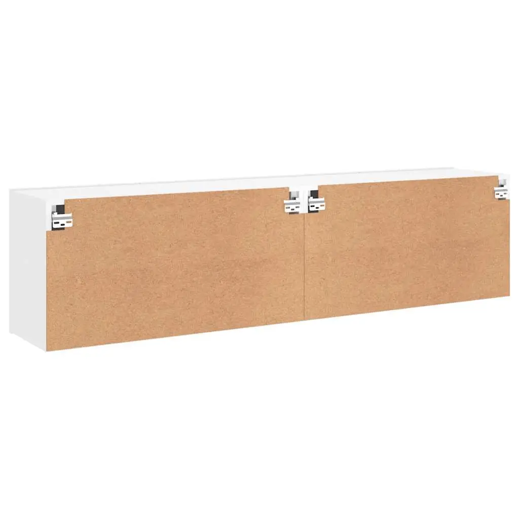 Wall-Mounted TV Cabinets Storage Units 80x30x41cm White 2 Pieces