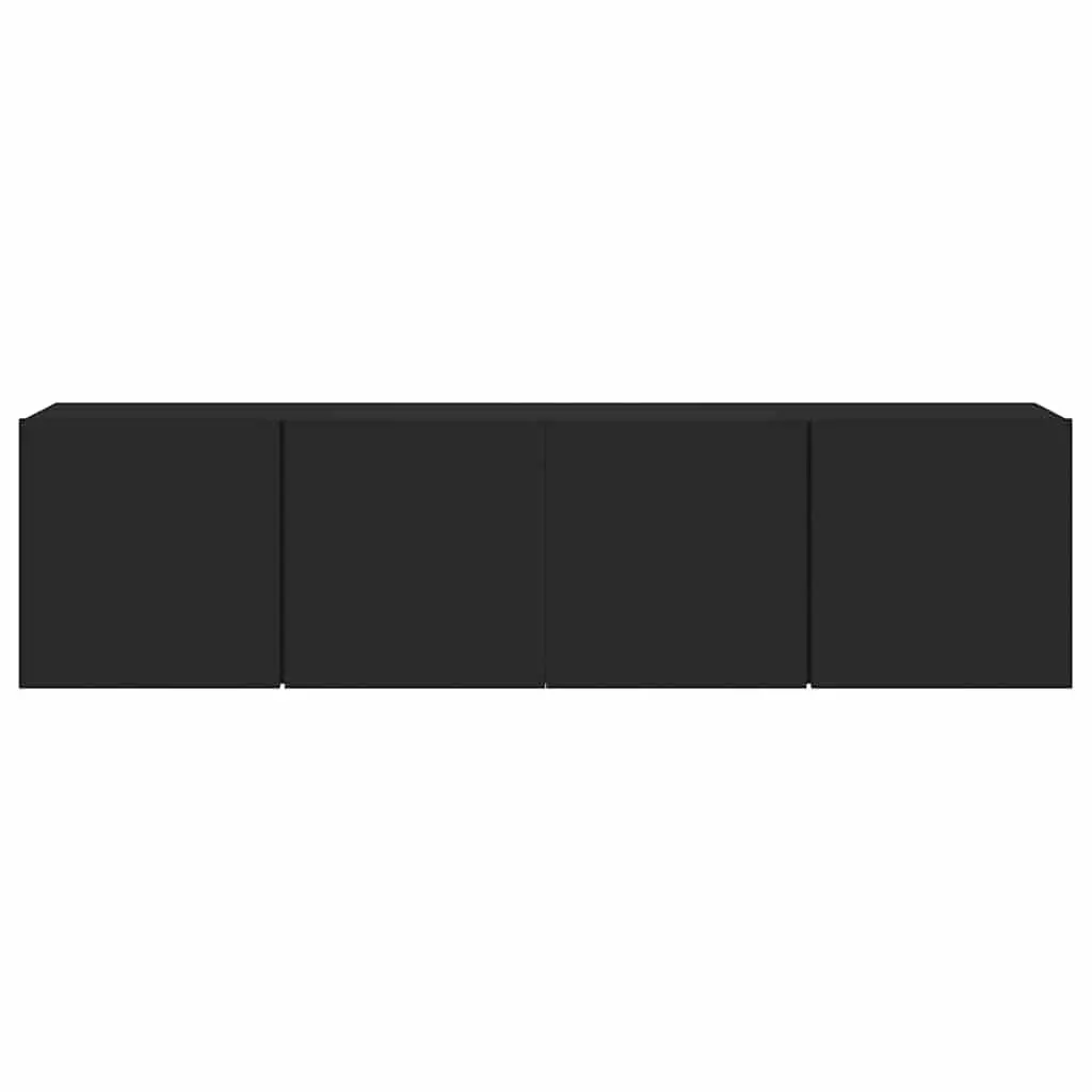 Black Wall-Mounted TV Storage Cabinets