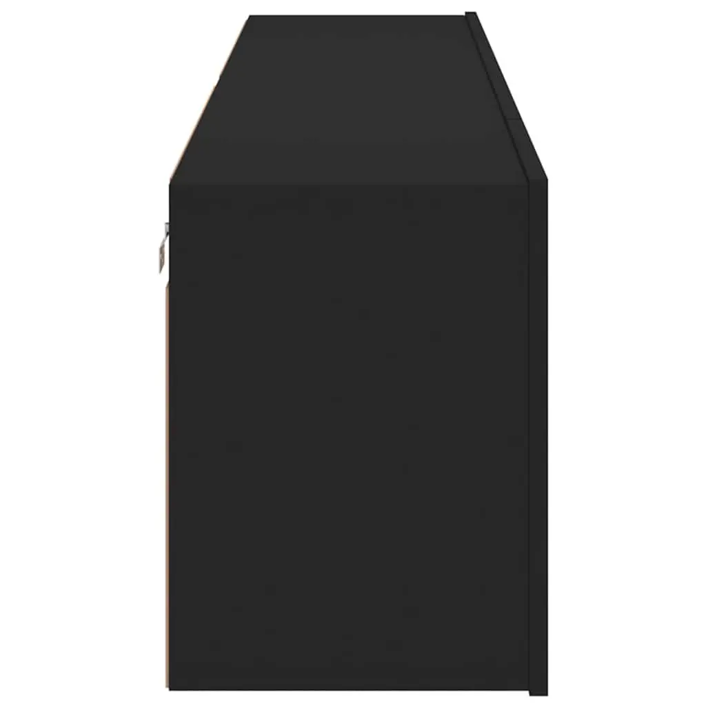 Black Wall-Mounted TV Storage Cabinets