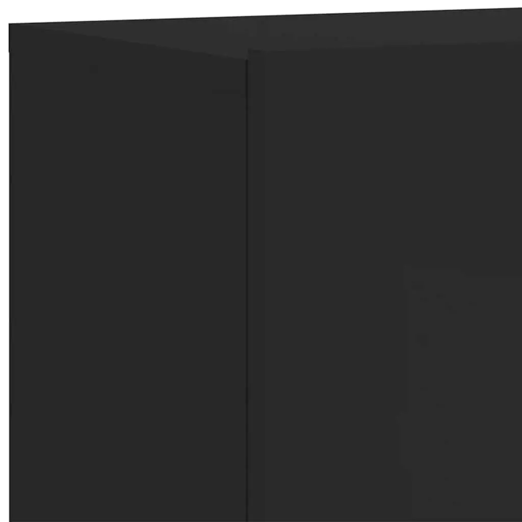 Black Wall-Mounted TV Storage Cabinets