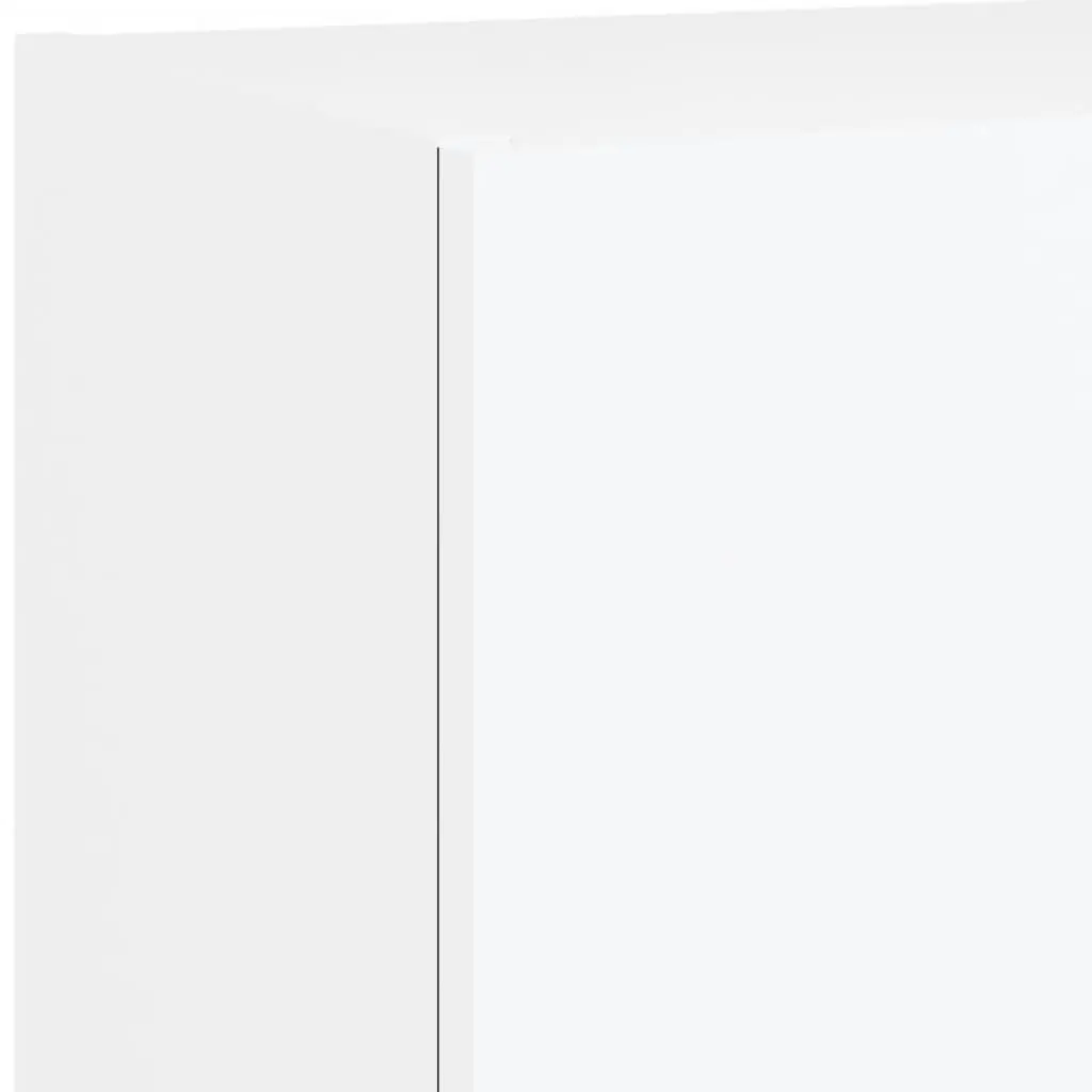 TV Cabinet Media Storage Unit Wall-Mounted 40.5 x 30 x 60 cm White RGB LED Lights 2 Piece