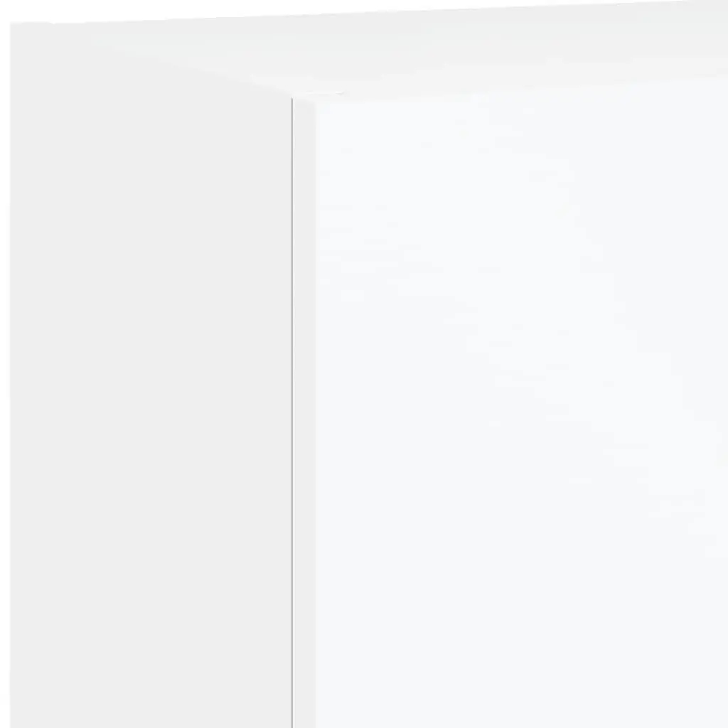 TV Cabinets RGB LED Lights Wall-Mounted Storage Units 40.5x30x90cm White Set of 2