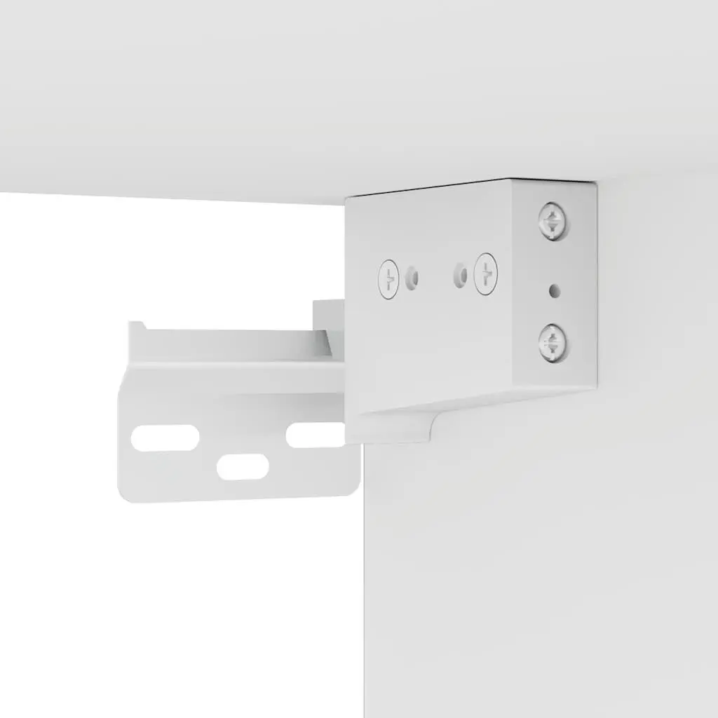 White Wall Cabinets with LED Lighting for Storage