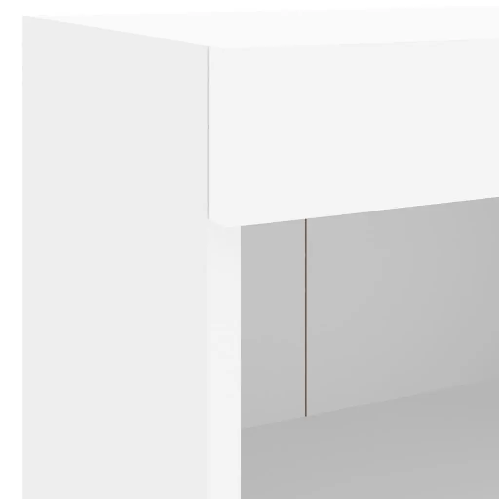 Wall-mounted Bedside Cabinet Featuring RGB LED Lights