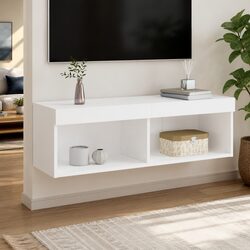 Reliable TV Cabinet with Ample Storage and LED Lights