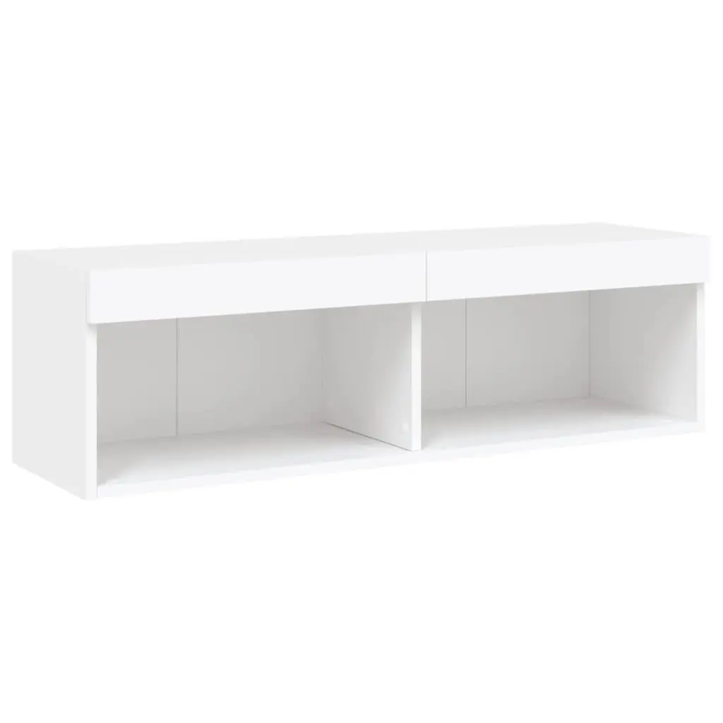 TV Cabinet with Ample Storage and LED Lights