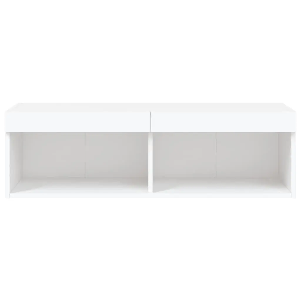 TV Cabinet with Ample Storage and LED Lights