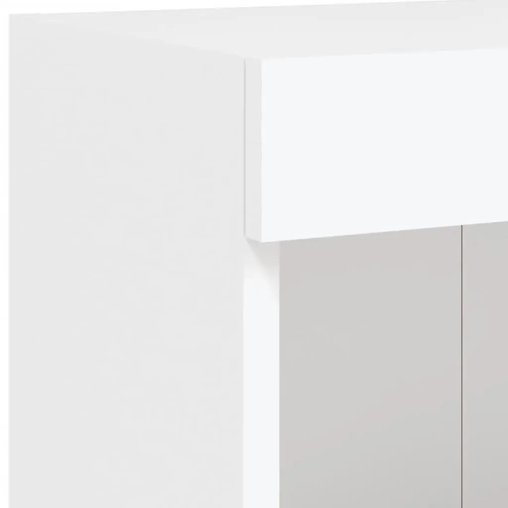 TV Cabinet with Ample Storage and LED Lights