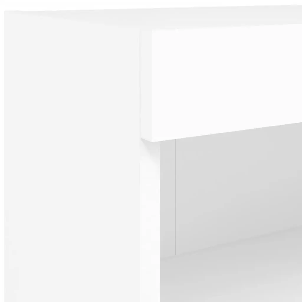 Floating TV Cabinet in White with LED Lights