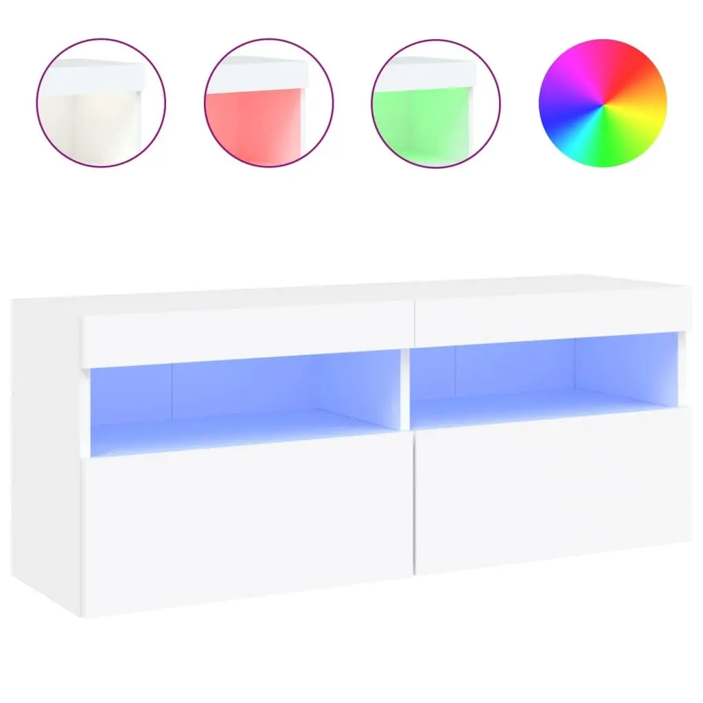 Floating Media Storage with RGB Lighting