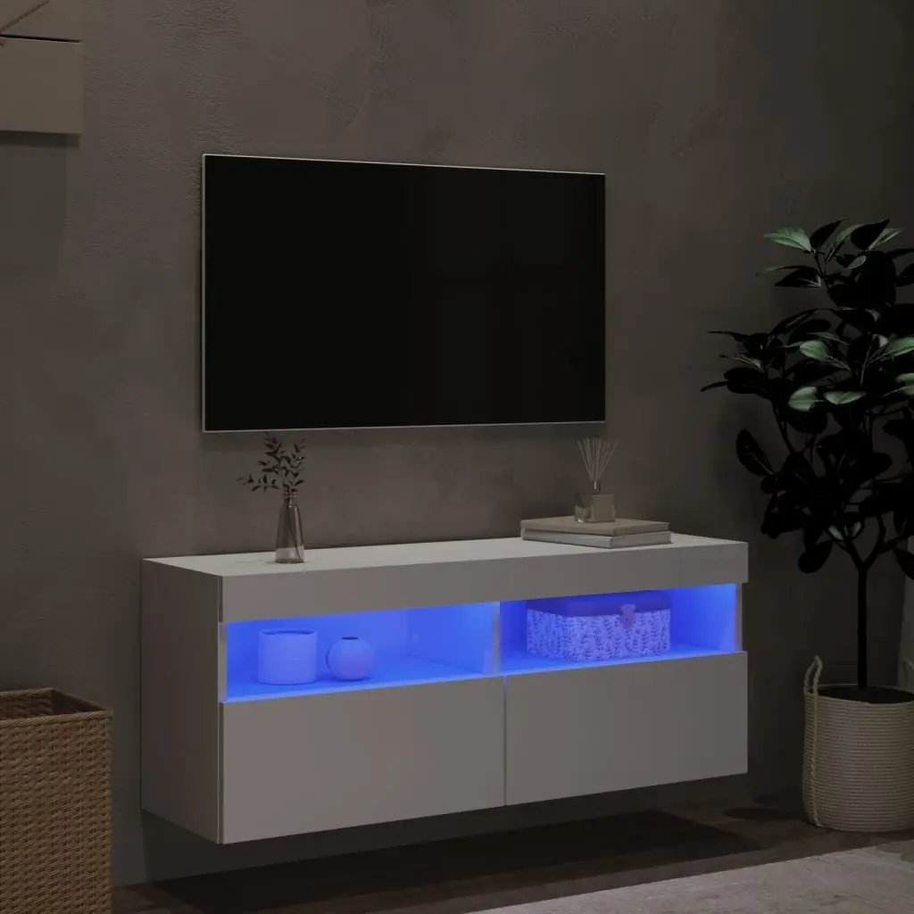Floating Media Storage with RGB Lighting