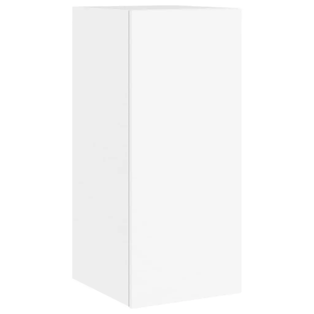 TV Wall Cabinet RGB LED Lights Floating Storage Unit 30.5x35x70cm White