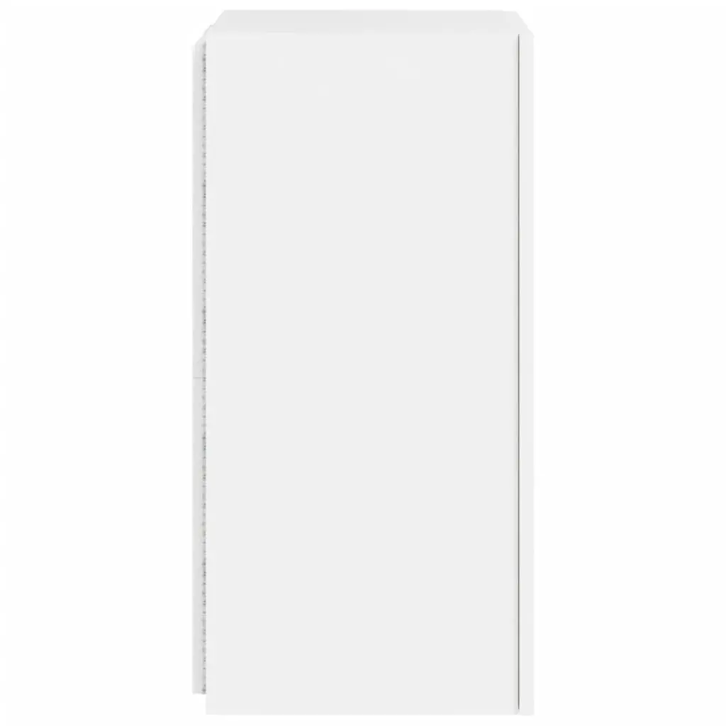 TV Wall Cabinet RGB LED Lights Floating Storage Unit 30.5x35x70cm White