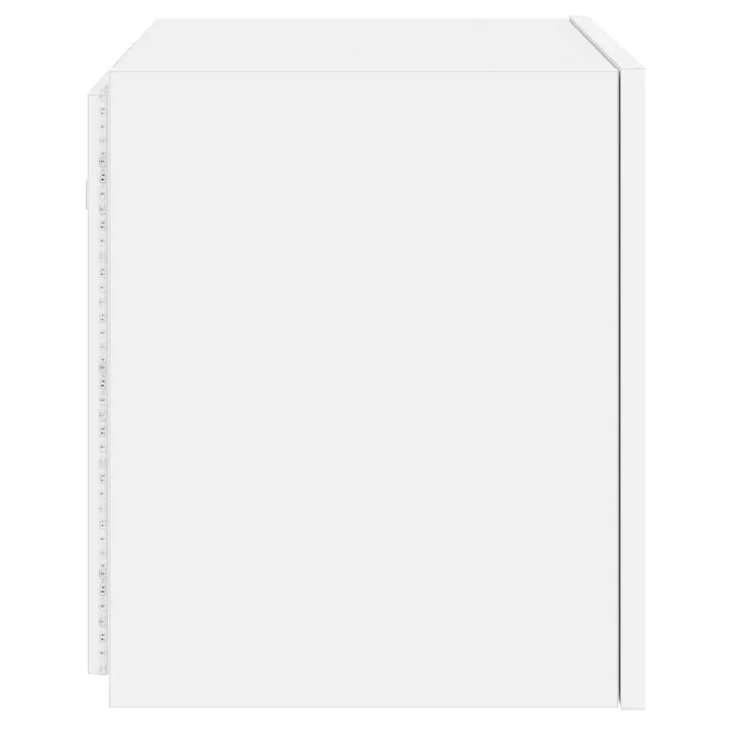 White Media Cabinets with RGB Lighting