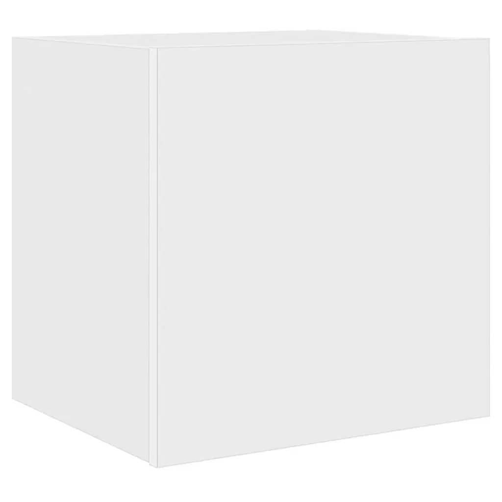 White Media Cabinets with RGB Lighting