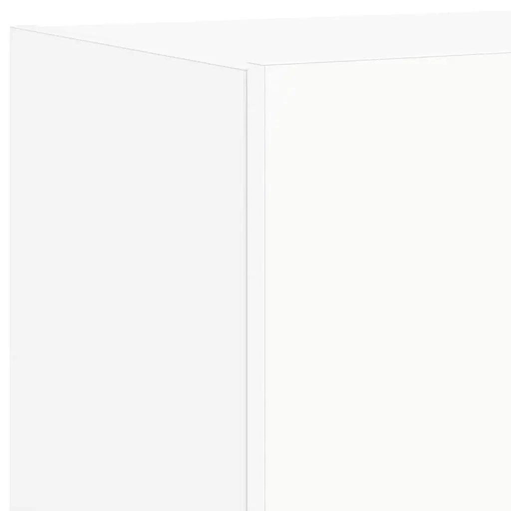White TV Wall Cabinet with RGB Lighting