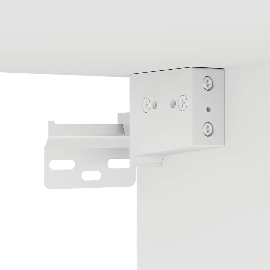 White TV Wall Cabinet with RGB Lighting