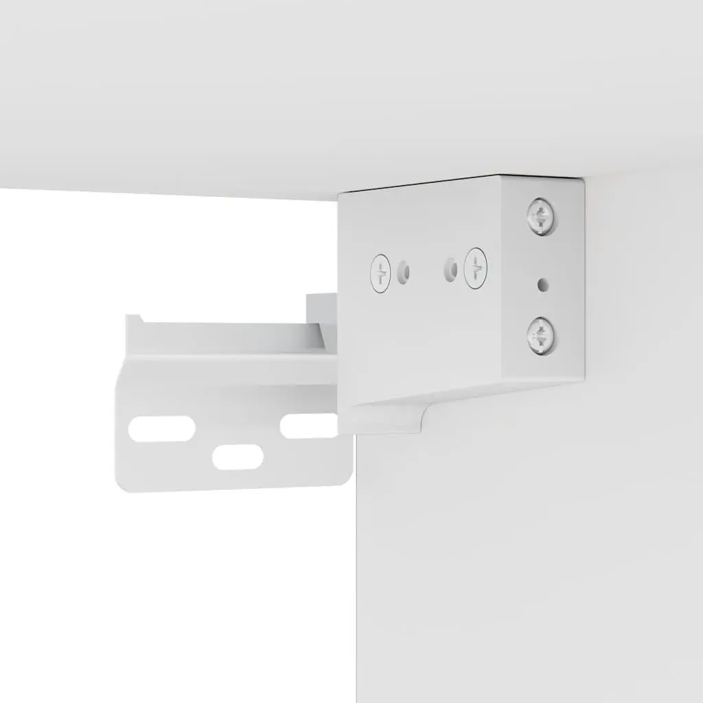 TV Wall Cabinet Storage White Wall-Mounted Media Unit 100 x 35 x 31 cm with RGB LED Lights