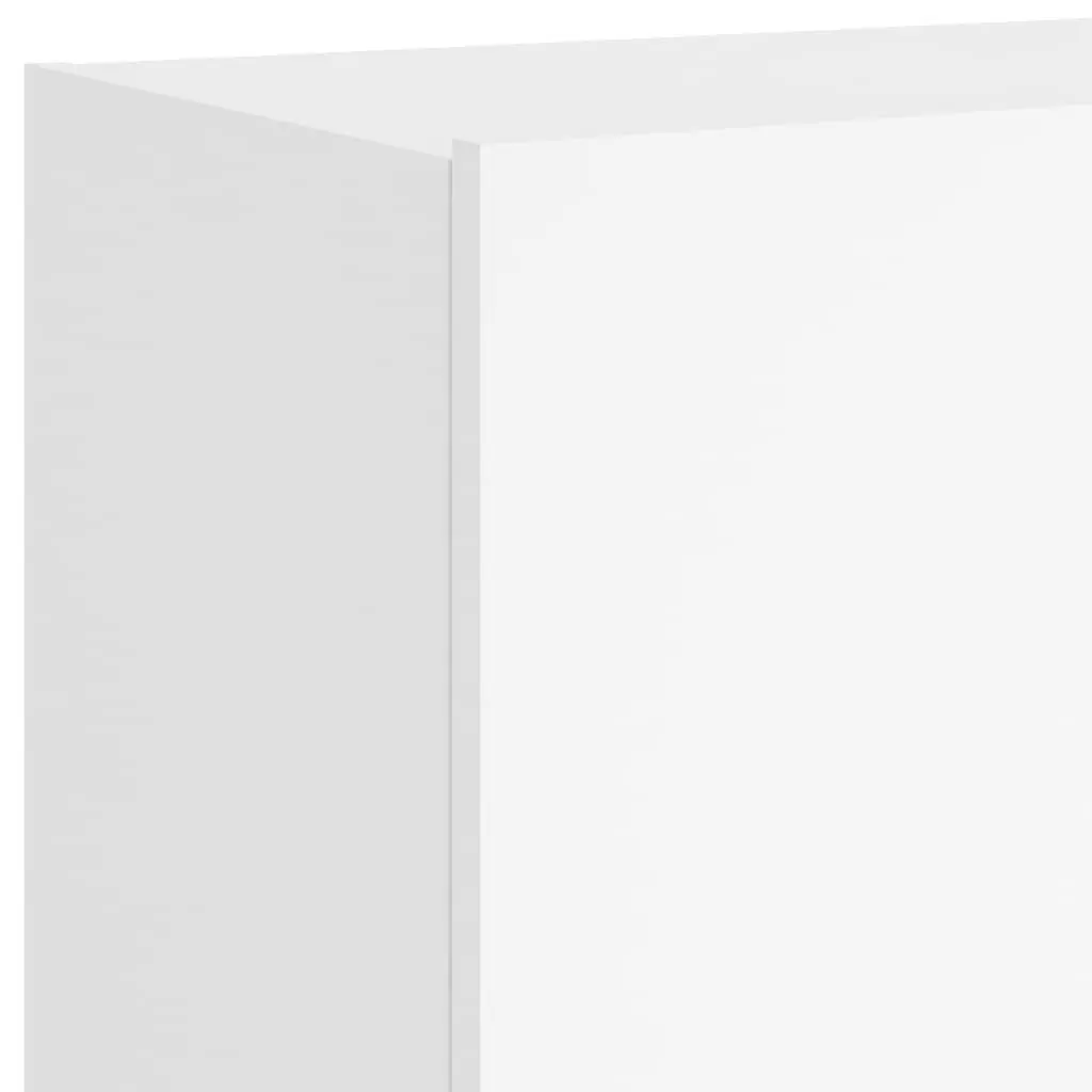 TV Wall Cabinets with RGB LED Lights 2 pcs White Floating Storage Unit