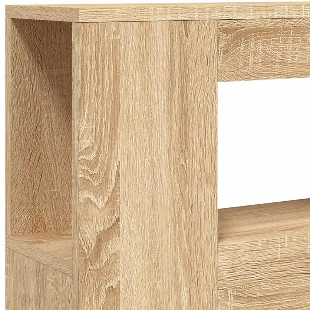 LED Headboard Brown Engineered Wood RGB Lights Modern Bedroom Furniture