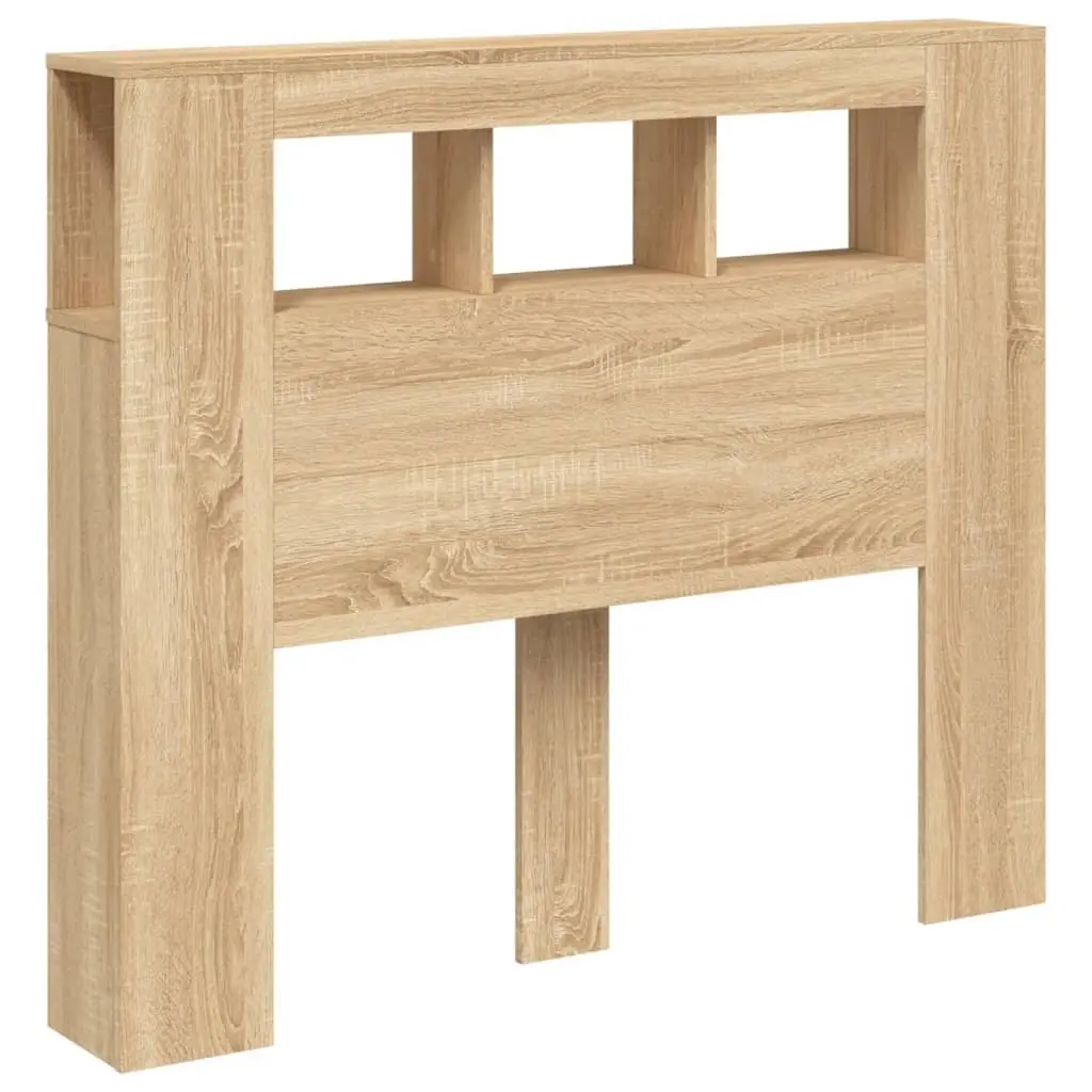 LED Headboard Bedroom Furniture 120cm Engineered Wood Brown