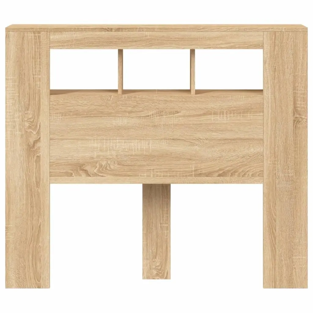 LED Headboard Bedroom Furniture 120cm Engineered Wood Brown